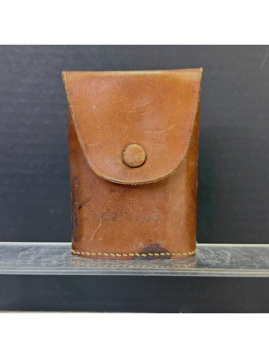 Unknown Other - Vintage Travel Pocket 8oz Glass Cup with Leather Case